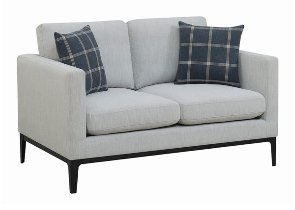 Modern Light Gray Loveseat