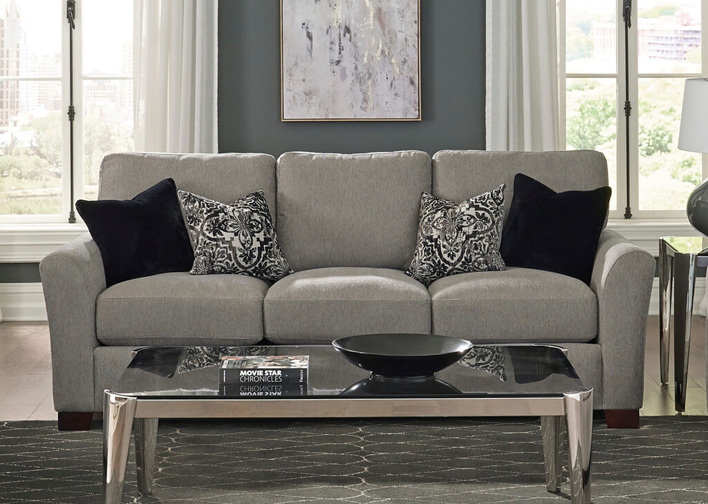 Transitional Warm Gray Sofa