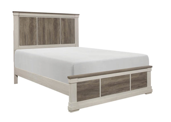 Two-Tone Transitional Queen Bed Frame