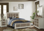 Two-Tone Transitional Queen 5 PC Bedroom Set