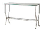 Rectangular Chrome & Glass Sofa Table