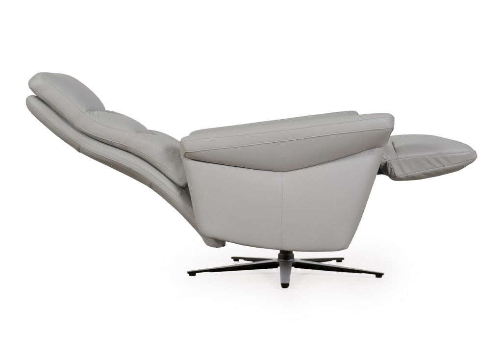 White leather swivel recliner chair 2025