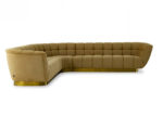 Retro Mustard & Gold Sectional