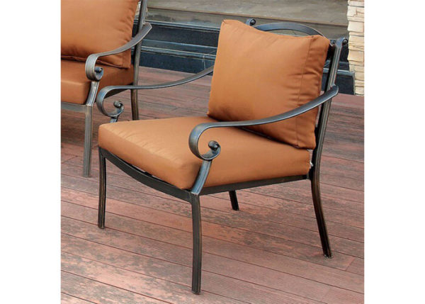 Brown Aluminum Patio Chair