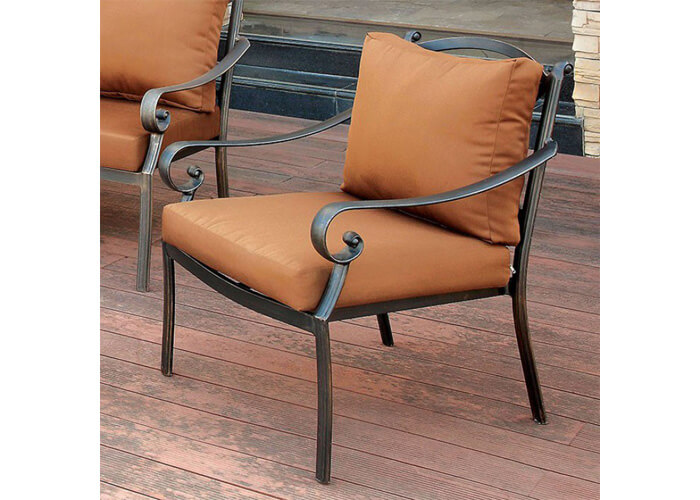 Brown Aluminum Patio Chair