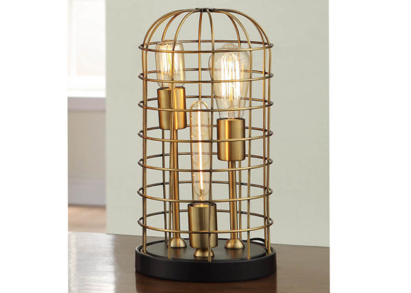 Caged Edison Bulb Table Lamp