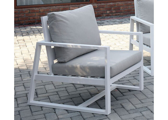 Contemporary Beige Patio Armchair