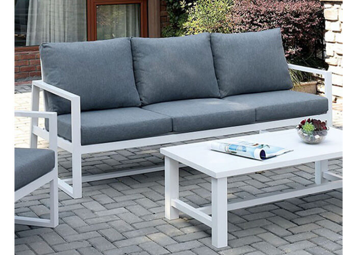 Contemporary Gray Patio Sofa