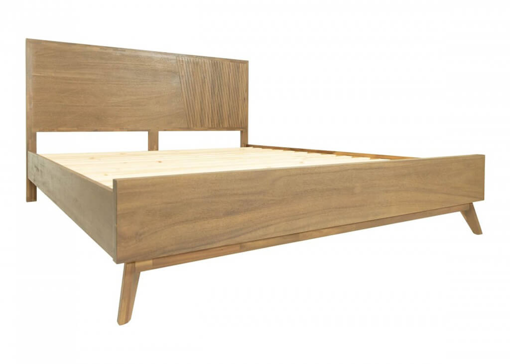Contemporary Natural Mid-Century Bed Frame