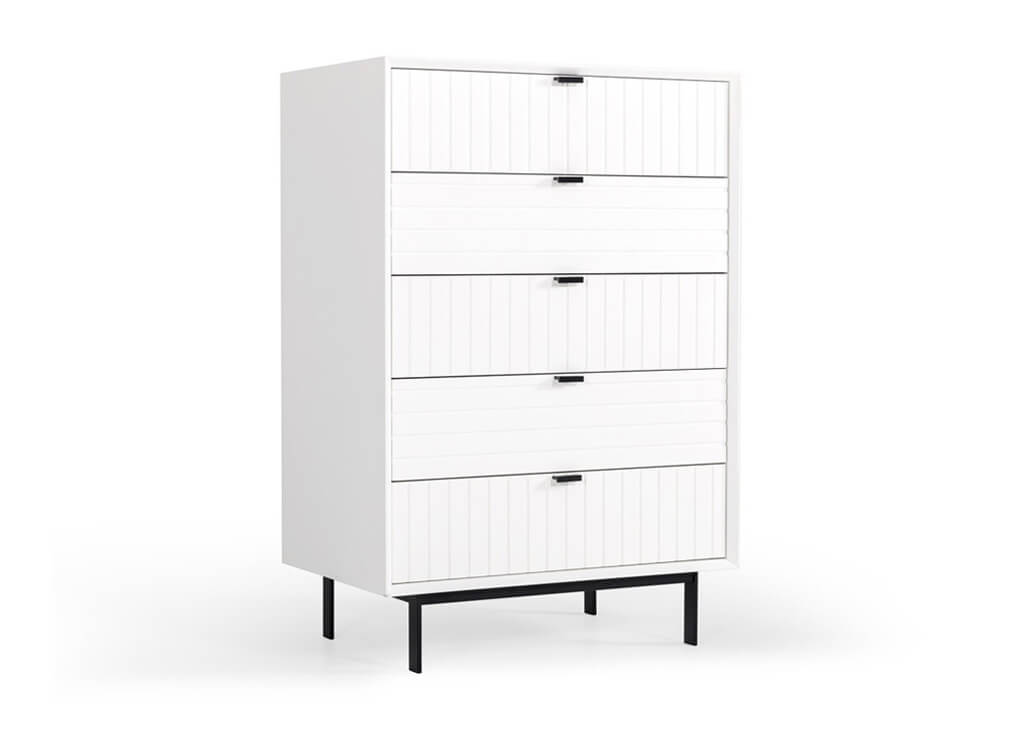 Contemporary White matte Chest of Drawers