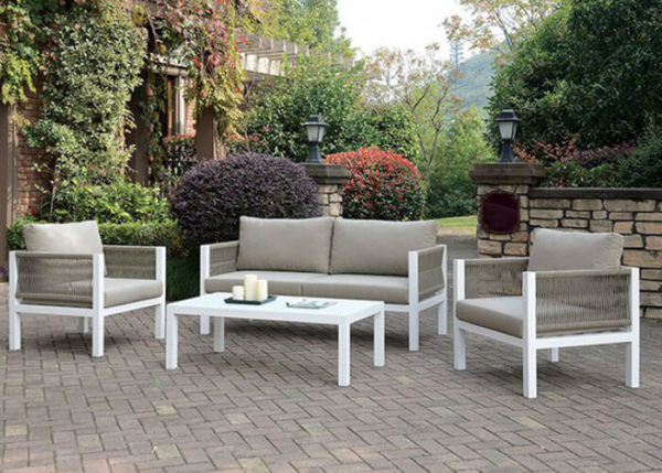 Natural Rope Weave 3 PC Patio Set