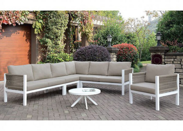 Natural Rope Weave Outdoor Sectional