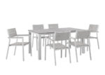 Outdoor 7 PC Dining Set in White