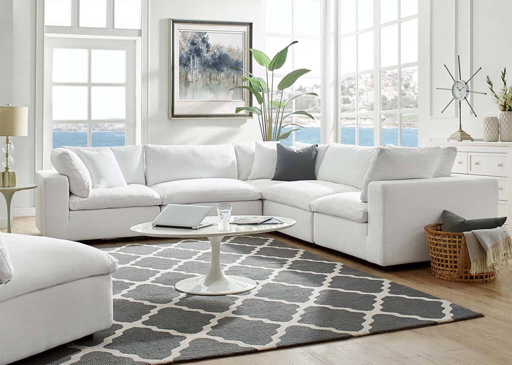 Overstuffed shop modular sectional