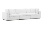 Overstuffed Modular Sofa in White