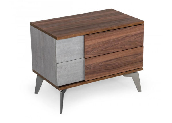 Faux Concrete Mid-Century Nightstand