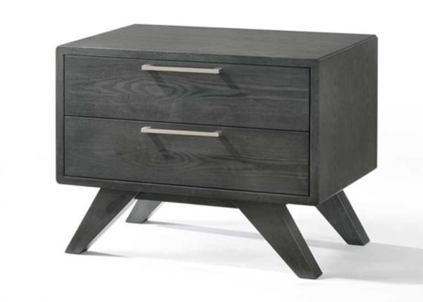 Gray Mid-Century Nightstand