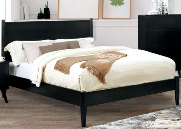 Mid-Century Style Bed Frame in Black
