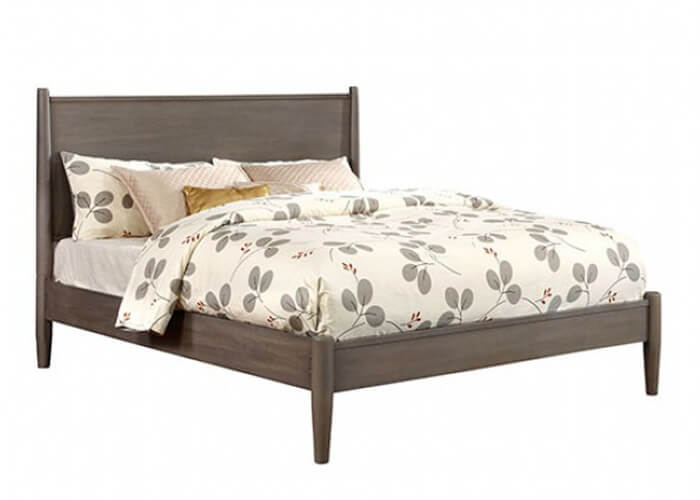 Mid-Century Style Bed Frame in Gray