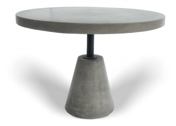 Round Outdoor Concrete End Table