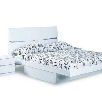 White Modern Storage Bed Frame