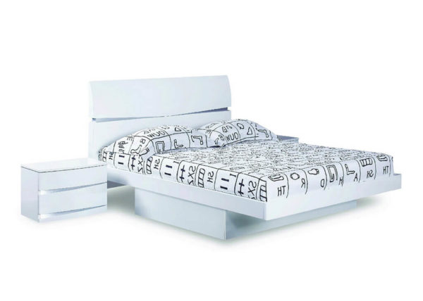 White Modern Storage Bed Frame