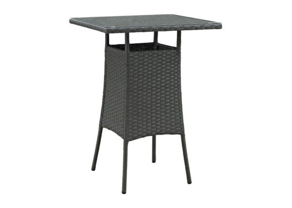 Brown Outdoor Faux Rattan Bar Table