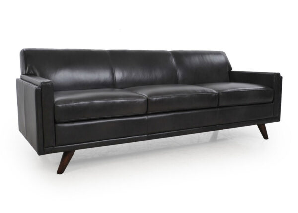 Charcoal Top-Grain Leather Sofa