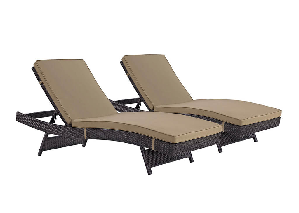 Outdoor Faux Rattan Chaise Set