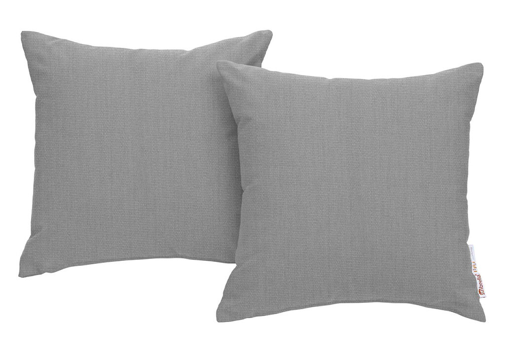 Outdoor Sunbrella Pillow Set in Gray