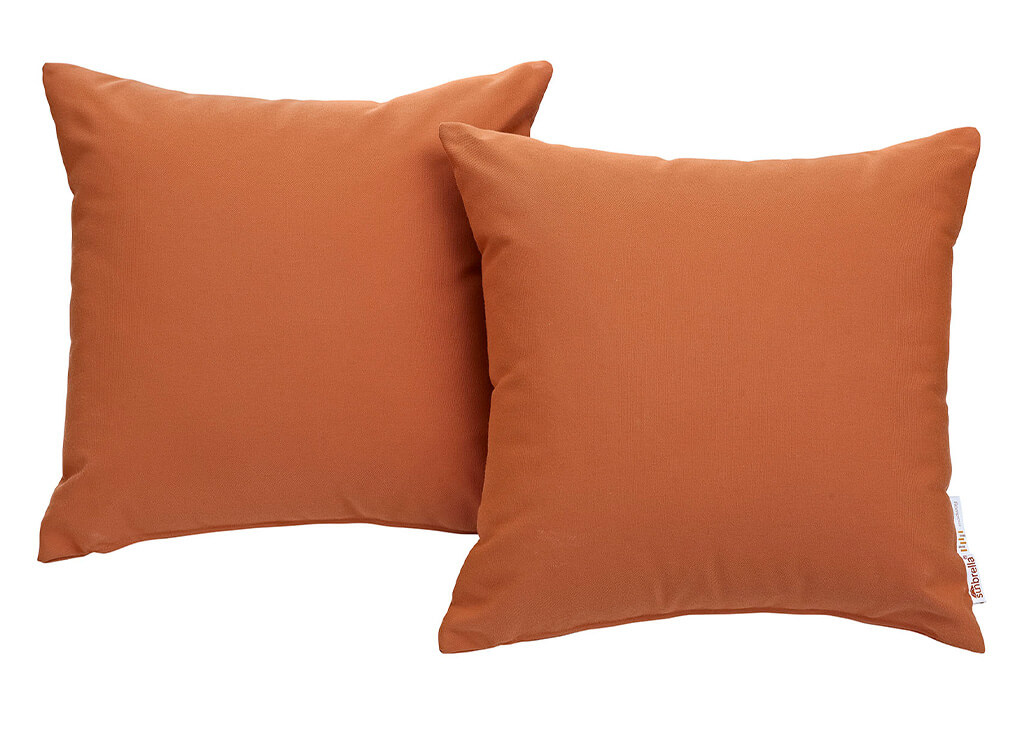 Outdoor Sunbrella Pillow Set in Orange