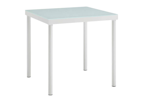 White Aluminum Outdoor Side Table