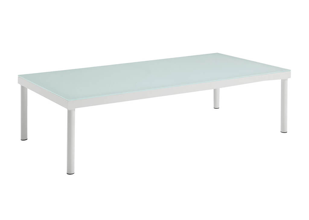 White Aluminum Outdoor Coffee Table