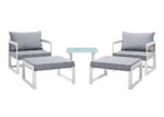 White & Gray 5 PC Outdoor Set