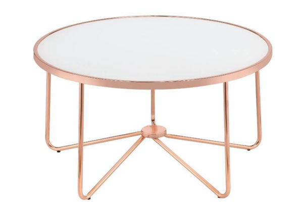 Round Rose Gold Coffee Table