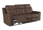 Brown Faux Suede Recliner Sofa