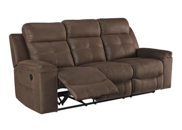 Brown Faux Suede Recliner Sofa