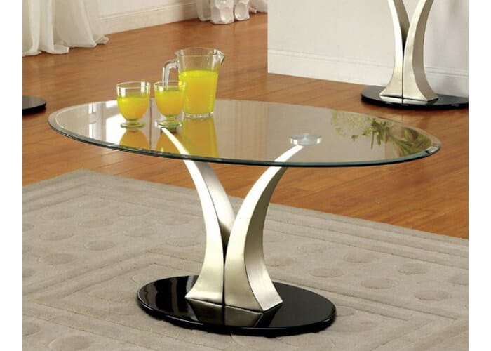 Stainless Steel & Glass Coffee Table