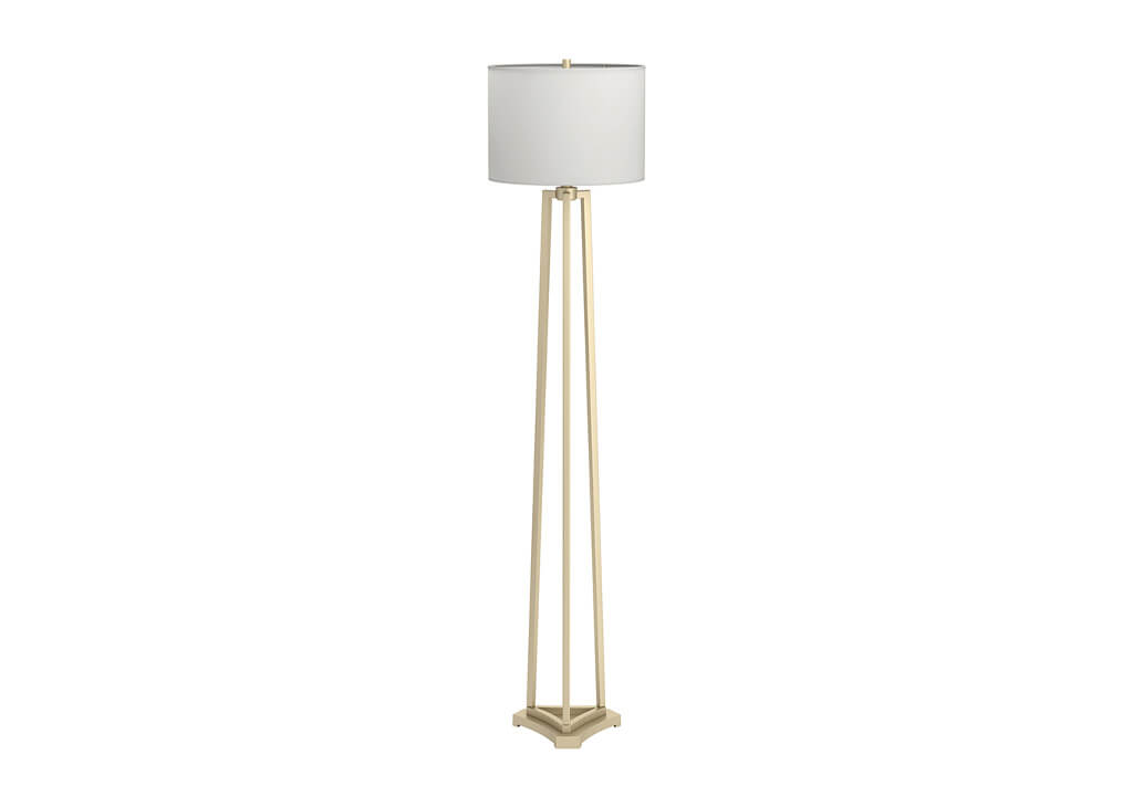 White & Gold Floor Lamp