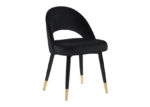 Black Velvet & Gold Dining Chair Set