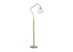 Brass Tone & Glass Floor Lamp