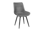 Gray Quilted Swivel Dining Chair Set