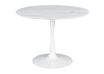 Round Faux Marble Dining Table