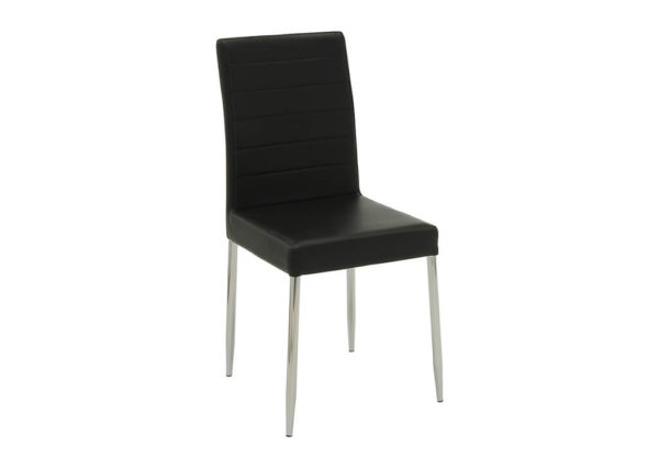Black Leatherette Dining Chair Set
