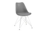 Gray Retro-Inspired Bucket Chair Set