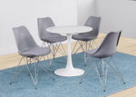 Faux Marble & Gray 5 PC Dining Set