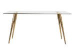Glam Gold & Glass Dining Table