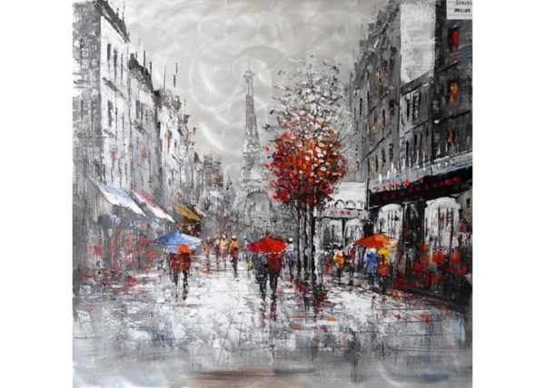 Raining in Paris Painting
