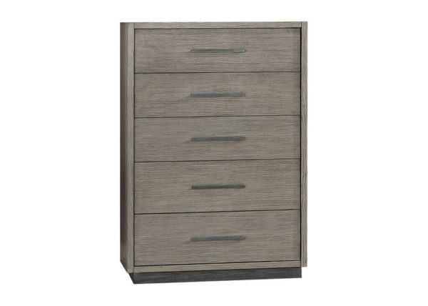 5-Drawer Gray Oak Chest of Drawers