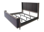 Charcoal Gray Upholstered Bed Frame